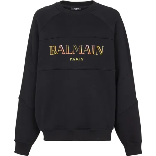 Weites besticktes Bamain Vintage Sweatshirt - Balmain - Modalova