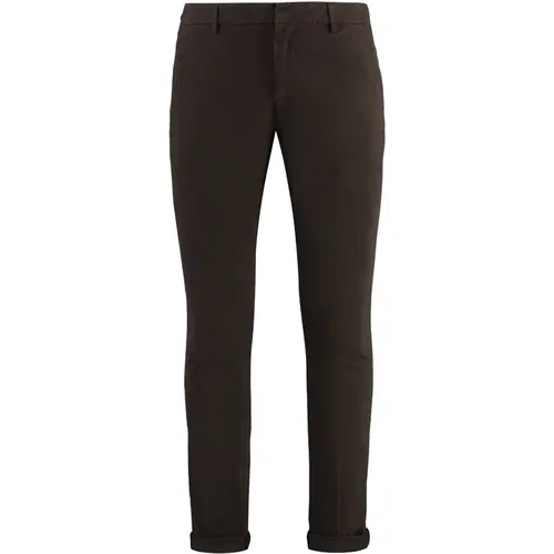 Cotton Chino Trousers with Roll-Up Cuffs , male, Sizes: W35, W31, W32 - Dondup - Modalova