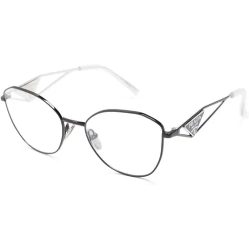 Klassische Schwarze Optische Brille , Damen, Größe: 55 MM - Prada - Modalova