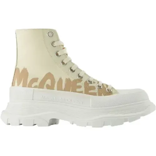 Pre-owned Leather sneakers , female, Sizes: 4 UK - Alexander McQueen Pre-owned - Modalova