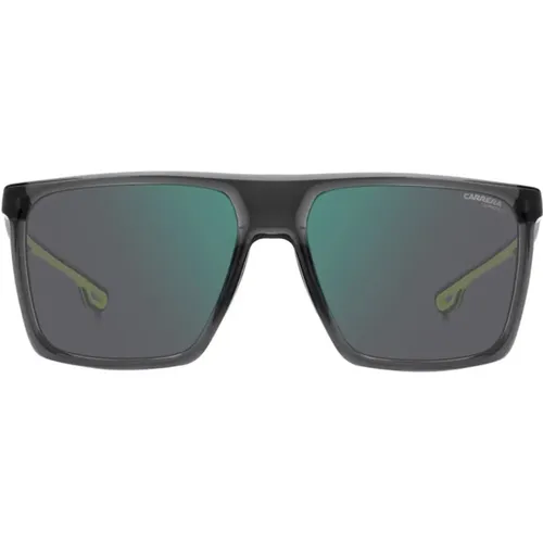 Quadratische Graue Sonnenbrille mit Grünem Spiegel - Carrera - Modalova