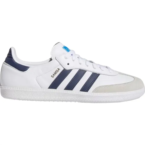 Limitierte Auflage Weiß Schatten Marine Samba ADV , Herren, Größe: 39 1/3 EU - Adidas - Modalova