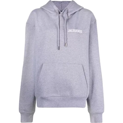 Grauer Logo Hoodie Sweatshirt , Herren, Größe: L - Jacquemus - Modalova