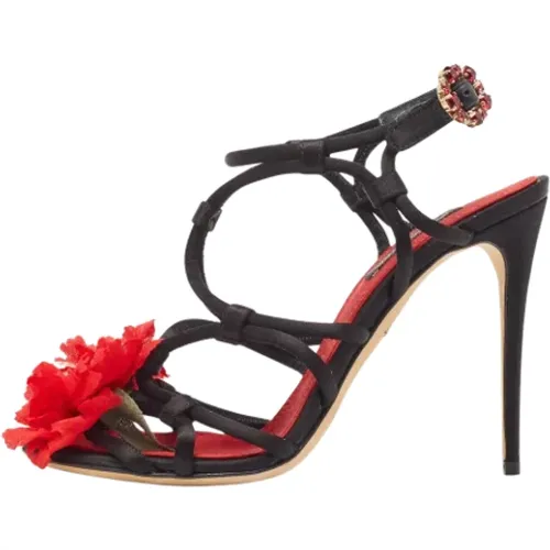 Pre-owned Satin sandals , female, Sizes: 3 UK - Dolce & Gabbana Pre-owned - Modalova