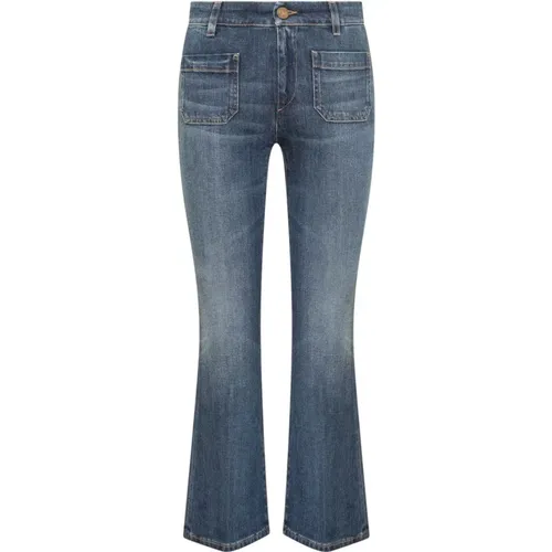 Ausgestellte High-Waist-Blaue Jeans , Damen, Größe: W26 - Seafarer - Modalova