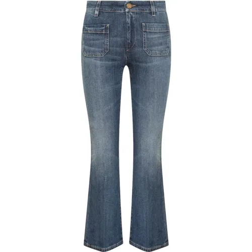 Ausgestellte High-Waist-Blaue Jeans , Damen, Größe: W30 - Seafarer - Modalova