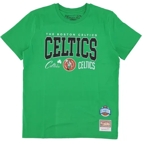 Boston Celtics NBA Tee Shirt , male, Sizes: L - Mitchell & Ness - Modalova