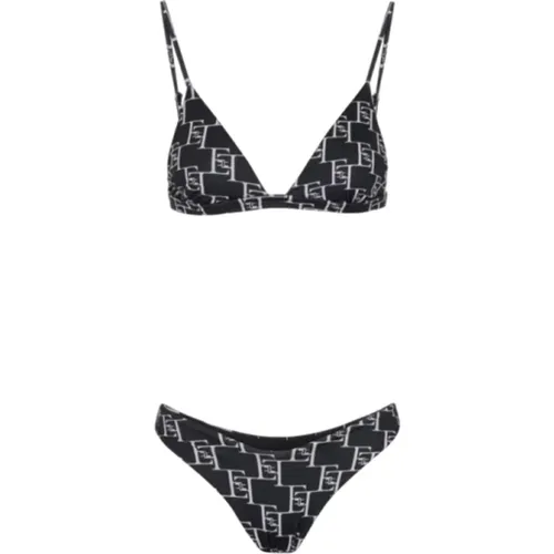 Meer Druck Logo Bikini Set , Damen, Größe: L - Elisabetta Franchi - Modalova
