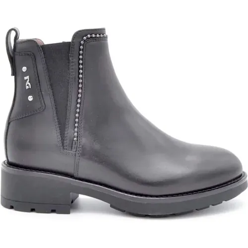 Leather Beatles Boots , female, Sizes: 7 UK - Nerogiardini - Modalova