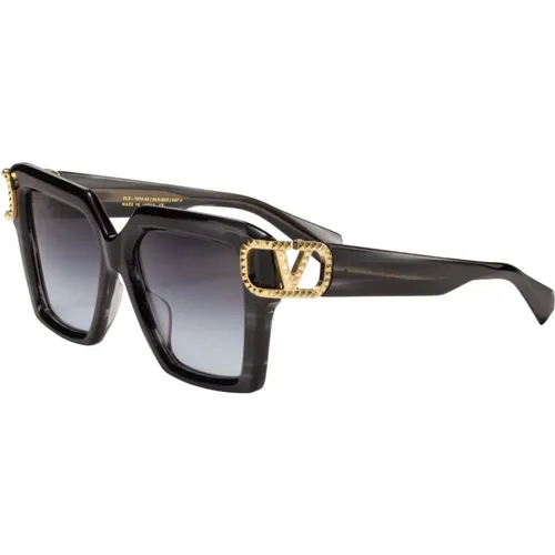 Swirl Light Gold Sunglasses , female, Sizes: 55 MM - Valentino - Modalova