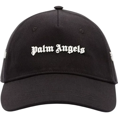 Black Logo Cap with Appliqué Detail , male, Sizes: ONE SIZE - Palm Angels - Modalova