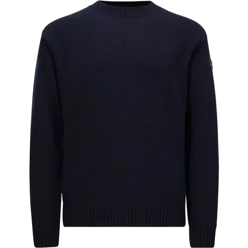 Navy Wolle & Kaschmir Strickpullover - Moncler - Modalova