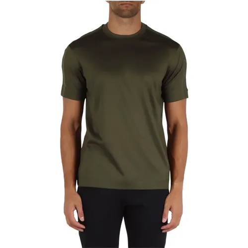 Logo-geprägtes Lyocell-Baumwoll-T-Shirt , Herren, Größe: XL - Emporio Armani - Modalova