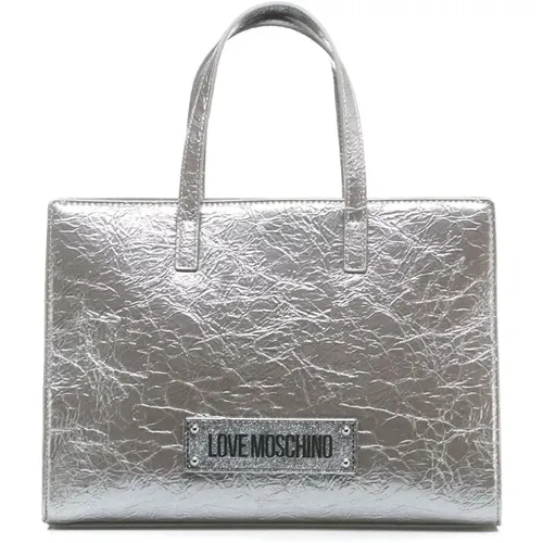 Silver Handbag Aw24 , female, Sizes: ONE SIZE - Love Moschino - Modalova