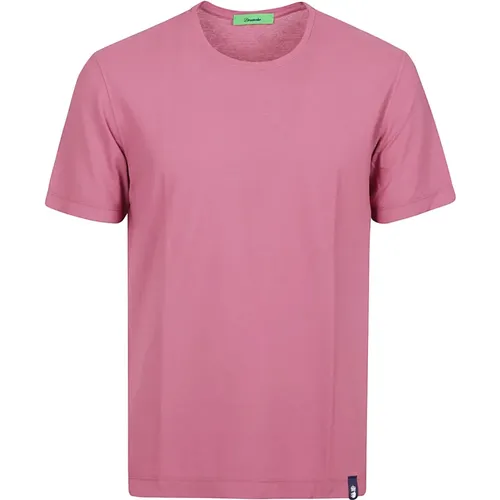 Peonia Baumwoll T-Shirt,T-Shirts,Hellblaues Baumwoll-T-Shirt für Männer - Drumohr - Modalova