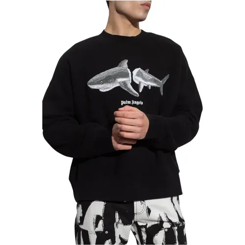 Sweatshirt mit Tiermotiv , Herren, Größe: S - Palm Angels - Modalova