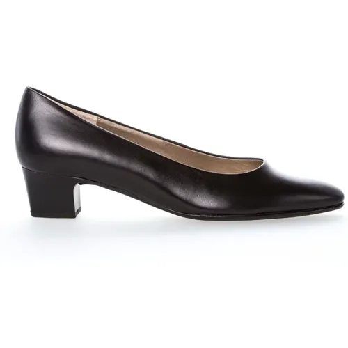 Schwarze Leder Klassische Pumps , Damen, Größe: 40 1/2 EU - Gabor - Modalova