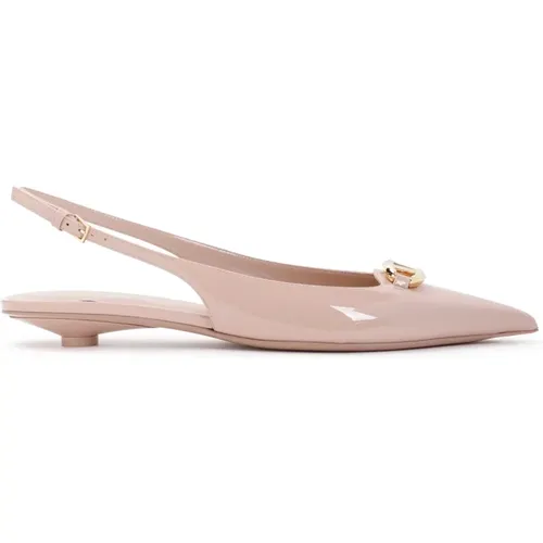 Nude Leder Ballerinas Eleganter Stil - Valentino Garavani - Modalova