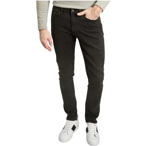 Schwarze Tinted Slim Fit Jeans , Herren, Größe: W28 - Samsøe Samsøe - Modalova