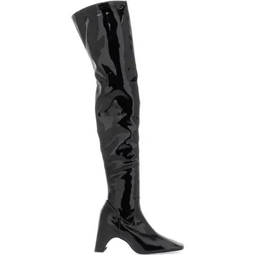 Over-knee Boots,Stretch Patent Faux Leather Cuissardes Stiefel - Coperni - Modalova
