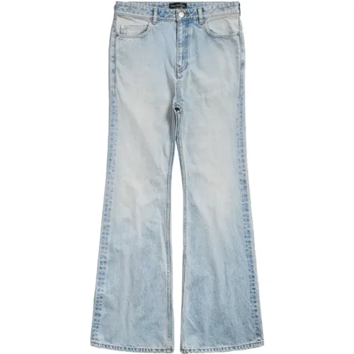 Hellblaue High-Waist Wide-Leg Jeans - Balenciaga - Modalova
