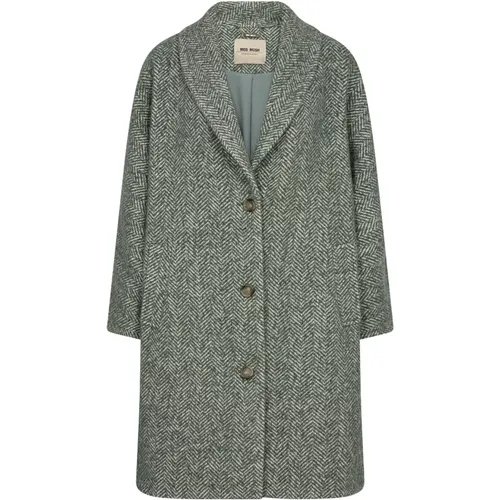 Herringbone Coat Jacke Grün - MOS MOSH - Modalova