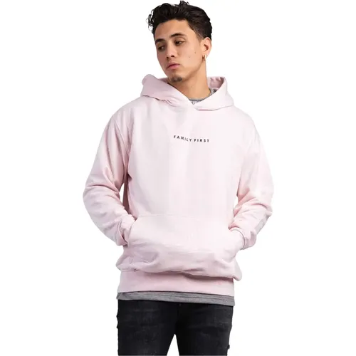 Rosa Box Logo Hoodie , Herren, Größe: L - FAMILY FIRST - Modalova