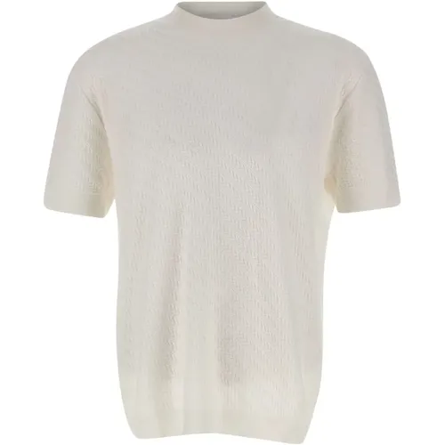 Sweater with Worked Weave , male, Sizes: M, L, S, XL - Paolo Pecora - Modalova