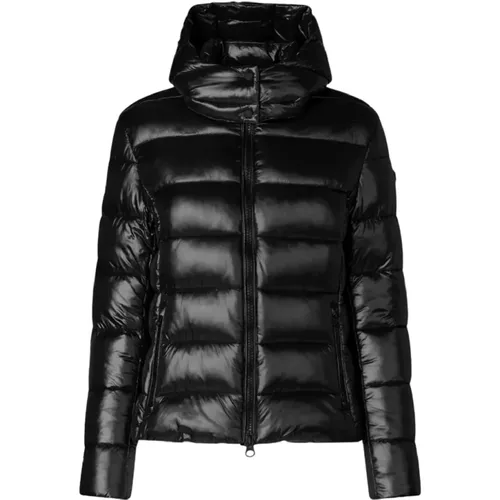 Jacket with Unique Lacquered Finish , female, Sizes: XL, L - Save The Duck - Modalova