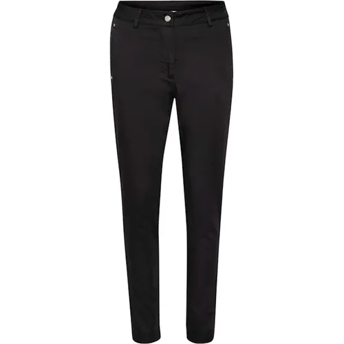 Schwarze Rivet Pant Lang , Damen, Größe: 3XL - Kaffe - Modalova