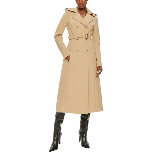 Beiger Trenchcoat mit Fly-Schnalle - PATRIZIA PEPE - Modalova