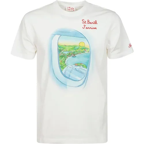 Cotton Half-Sleeve T-Shirt with Print , male, Sizes: S - MC2 Saint Barth - Modalova