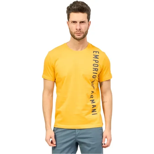 T-shirts and Polos , male, Sizes: L, XL, S, M, 2XL - Emporio Armani EA7 - Modalova