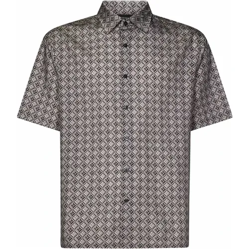 Men's Clothing Shirts Grey Ss24 , male, Sizes: M, S - Emporio Armani - Modalova
