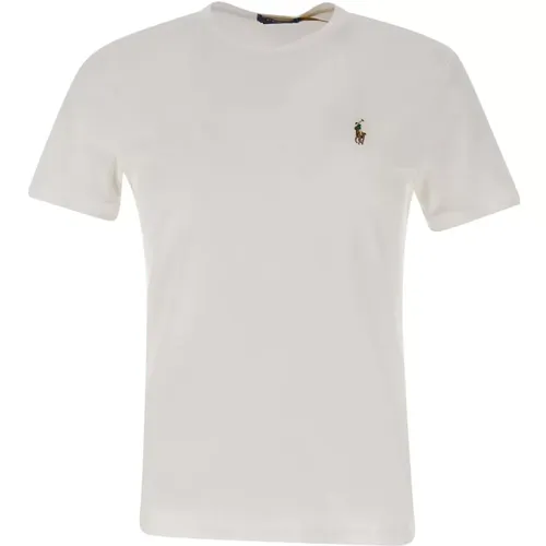 Herren Weißes Baumwoll-Logo-T-Shirt , Herren, Größe: XL - Ralph Lauren - Modalova