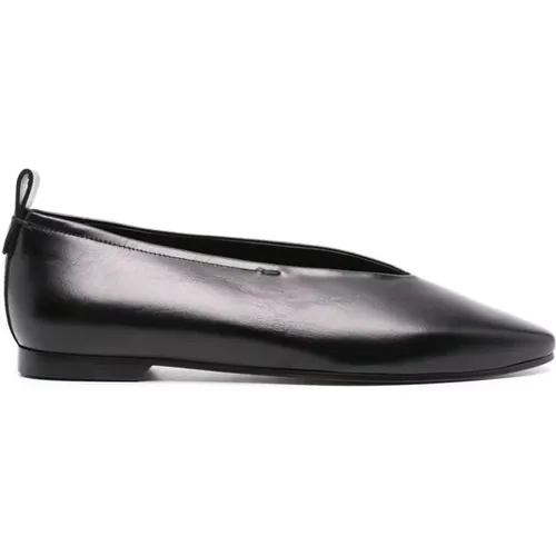 Schwarze Leder Slip-On Schuhe , Damen, Größe: 38 EU - Soeur - Modalova