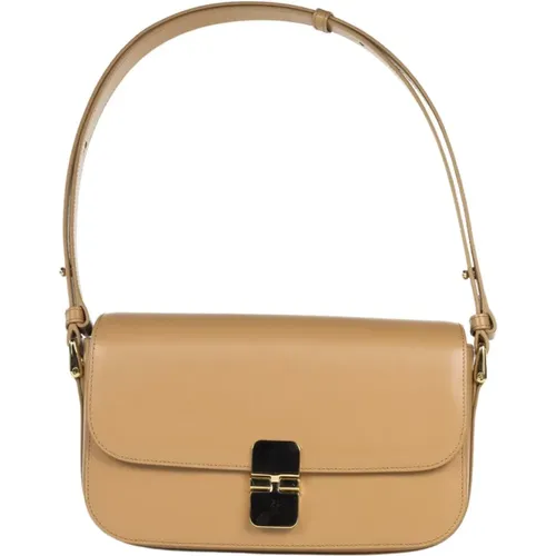 Smooth Leather Grace Baguette Bag , female, Sizes: ONE SIZE - A.p.c. - Modalova