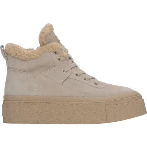 Wollgefütterte High-Top Sneakers mit Velours für den Winter ES8 Er00115864 , Damen, Größe: 41 EU - Estro - Modalova