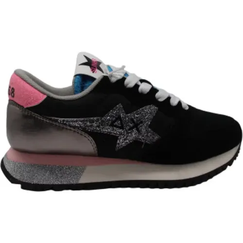 Running Star Girls Glitter Sneakers , female, Sizes: 4 UK - Sun68 - Modalova