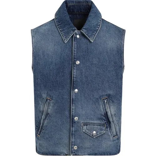 Sleeveless Denim Vest , male, Sizes: L, M - Givenchy - Modalova