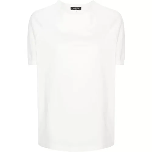 Weiße Baumwoll-Jersey T-Shirts und Polos , Damen, Größe: 2XS - Fabiana Filippi - Modalova