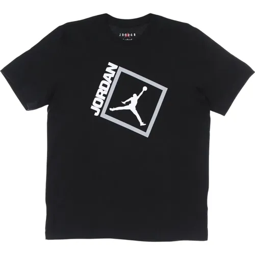 Jumpman Logo Crew Tee Schwarz/Weiß , Herren, Größe: S - Jordan - Modalova