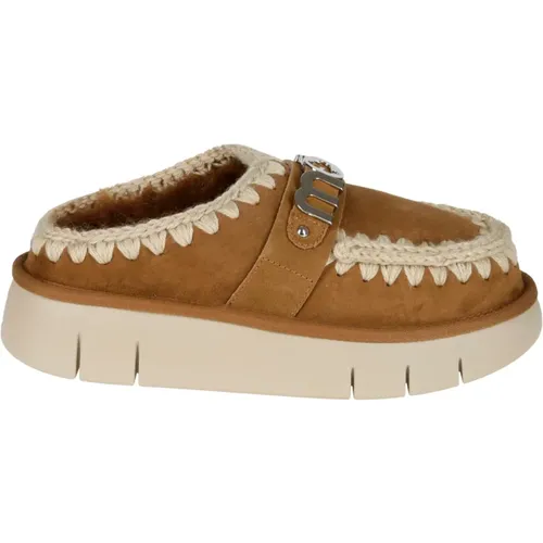 Crochet Detail Sheepskin Clog , female, Sizes: 5 UK, 4 UK, 7 UK, 6 UK - Mou - Modalova