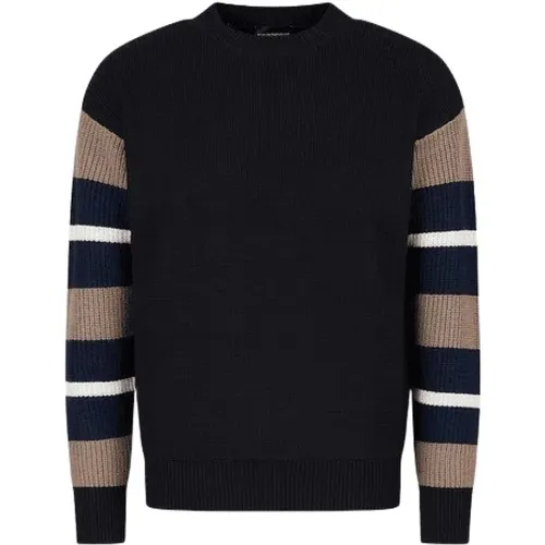 Round-neck Knitwear , male, Sizes: M, L - Armani - Modalova