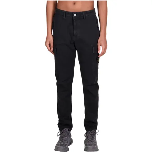 Cotton Trousers , male, Sizes: W32, W33, W31, W34 - Stone Island - Modalova