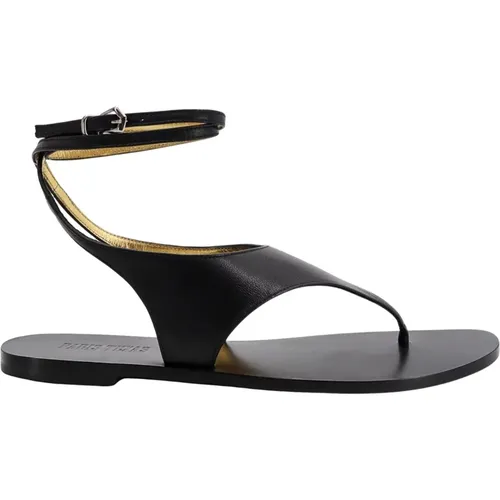 Leather Sandals with Ankle Strap , female, Sizes: 4 UK, 6 1/2 UK - Paris Texas - Modalova