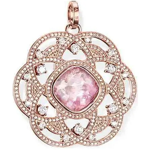 Rose Gold Pendant with Red Zirconia , female, Sizes: ONE SIZE - Thomas Sabo - Modalova