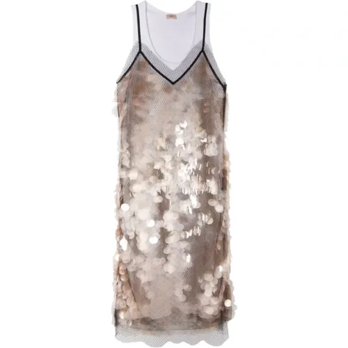 Layered Lace Dress Sequin , female, Sizes: ONE SIZE - N21 - Modalova