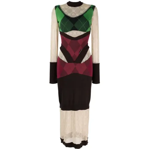 Luxurious Wool Long Dress for Modern Women , female, Sizes: M, S - Marine Serre - Modalova