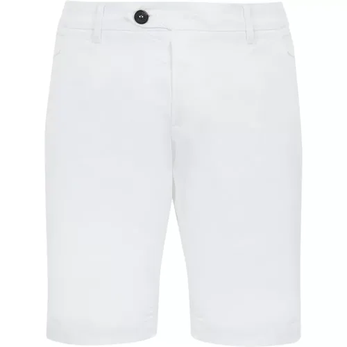 Weiße Baumwoll-Bermuda-Shorts Slim Fit , Herren, Größe: W31 - Roy Roger's - Modalova